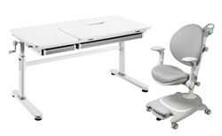 Комплект парта Iris Grey + кресло кресло Agosto Grey 250981