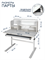 Комплект парта Volare II Grey + кресло LST9 Grey 250895