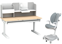 Комплект парта Ginepro Grey + кресло Arnica Grey с подлокотниками и подставкой 250648