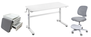 Комплект парта Imparare + кресло Marte Grey + тумба SS25 250668