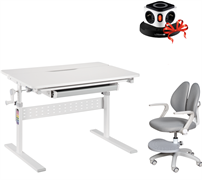 Комплект парта Colore Grey (new) + кресло Primo Grey + удлинитель WSB4-2 250921