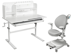 Комплект парта Volare II Grey + кресло Agosto Grey с подлокотниками 250918