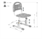 Комплект парта Colore Grey (new) + стул SST3 Grey 250786 - фото 11919