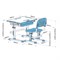 Растущая парта-мольберт и стул для дома Cubby Karo 222091 - фото 5520